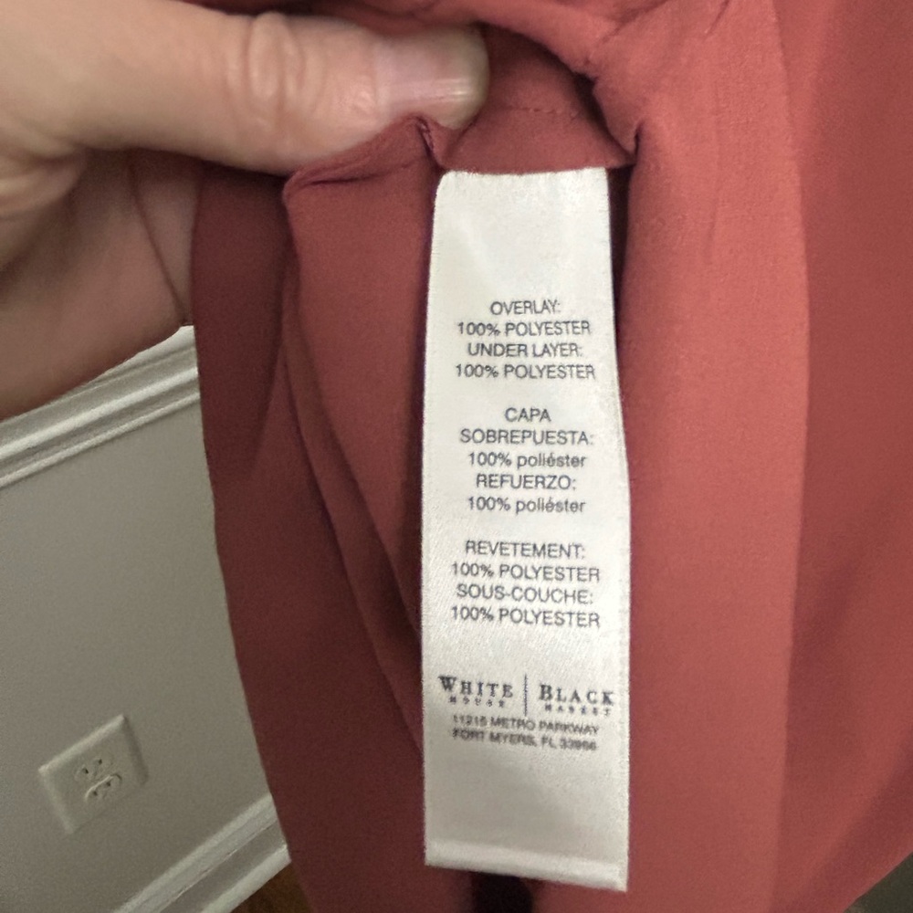 White House Black Market, size Small, pink silky camisole top. - Picture 10 of 11